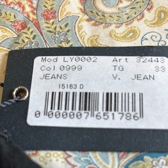 NWT Valentino Ladies Jeans - Black Cotton Twill  - Straight Leg Size  33 X 33 - Picture 5 of 12